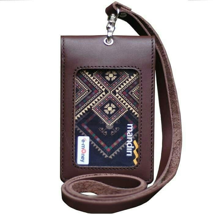 

holder id card genuine leather ( tempat kartu kulit asli ada magnet)