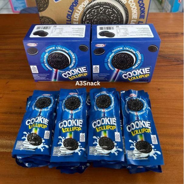 

Cookie Lollipop Oreo permen keras lollipop rasa coklat 1 box isi 30 pcs Snack Candy Cemilan Food