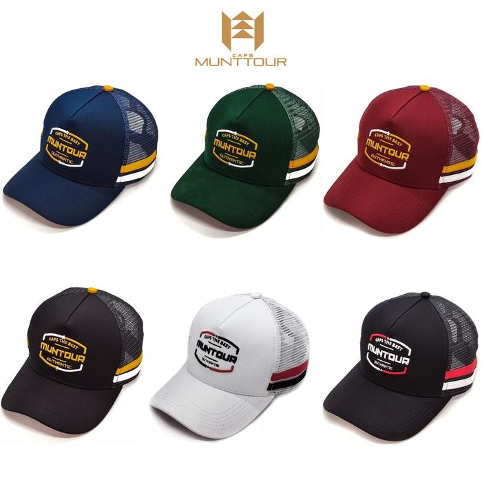 Topi Trucker Jaring Pria Dewasa Original Bordir Setrip Distro Higt Kuality Premium Original Muntour