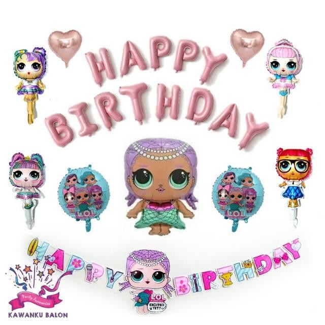 

Terlaris LOL DOUBLE BALON FOIL BIRTHDAY SET DEKORASI/BALON KARAKTER LOL SALE