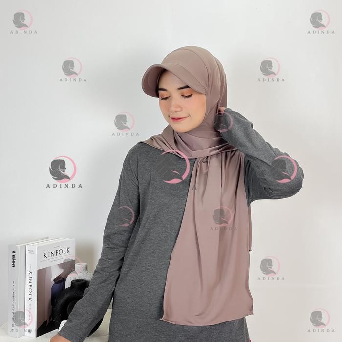(Allthebest) Pasmina Topi I Pasmina Sporty Topi Jersey Premium I Hijab Sport Dewasa