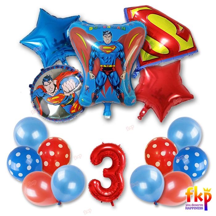 

Terlaris Balon Superman Ulang Tahun Super Hero Simpel / Paket Dekorasi HBD Laki SALE