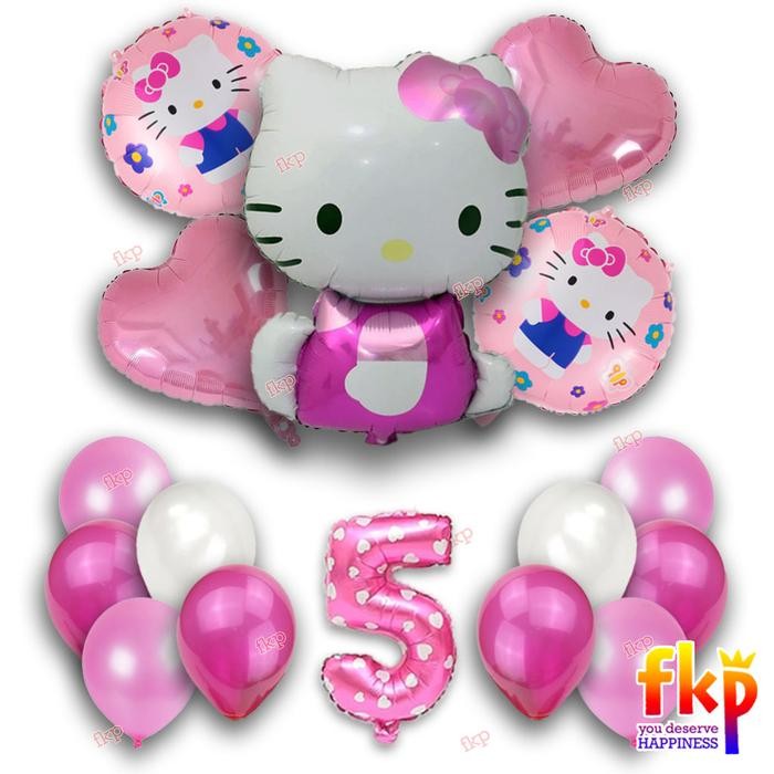 

Terlaris Paket Dekorasi Ultah Hello Kitty Jumbo / Dekor HBD Balon Helo Kity SALE