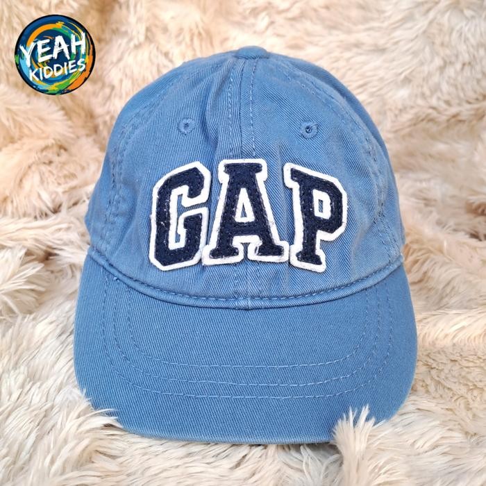 Khusus Grab Preloved Topi Baby Gap Hat Anak Cowok Cewek Second Size 2 3 Tahun Biru