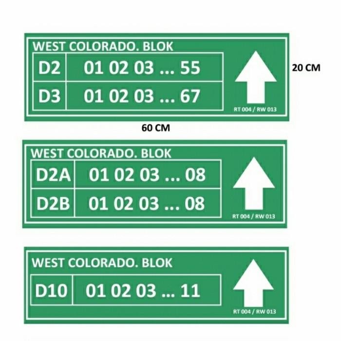 

Terbaru! Rambu Nama Jalan. Rambu Tulisan Tambahan Dibawah Rambu Utama. 45X15Cm