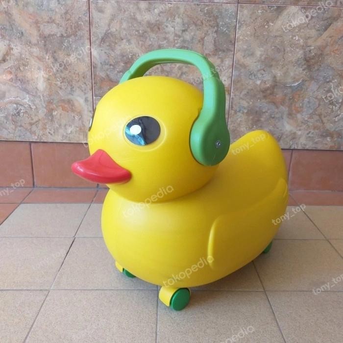 Rrady  Mainan Bebek Ride On Duck Bayi Anak Kuning Dorong Pegangan Belajar