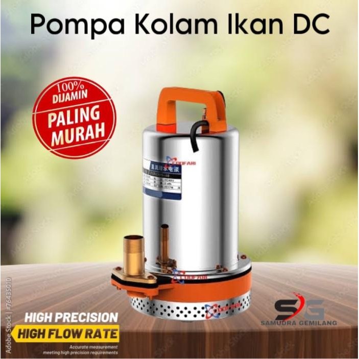 Pompa Air celup DC12V Submersible water pump / Pompa kolam DC 1inch