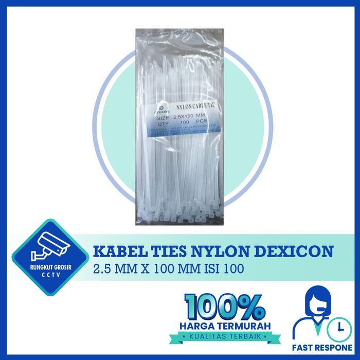 

Kabel Ties Nylon DEXICON 2.5 mm x 150 mm ISI 100