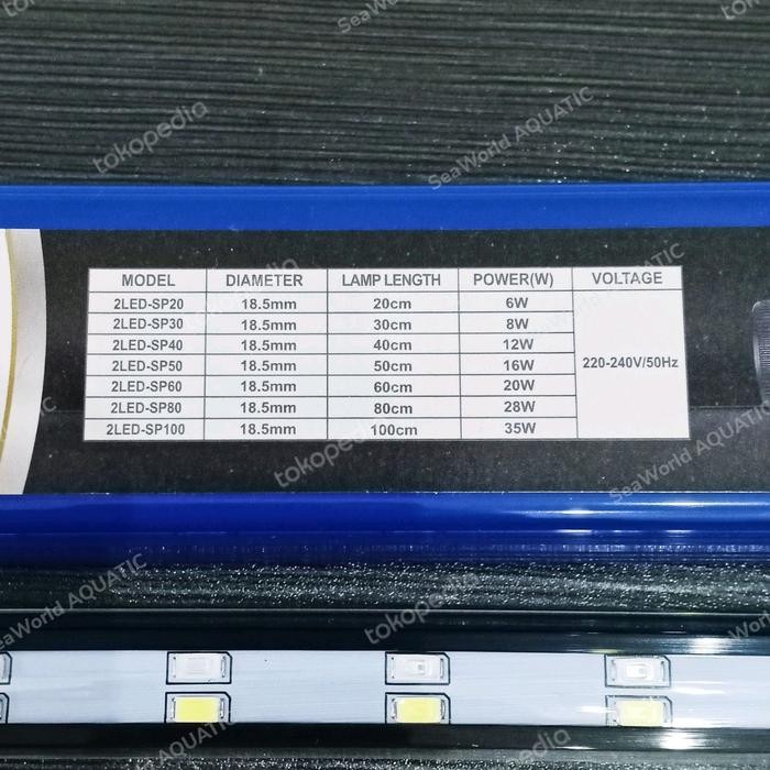 SAKKAI PRO DOUBLE LED-SP80 LAMPU CELUP AQUARIUM 3 MODE WARNA 80CM