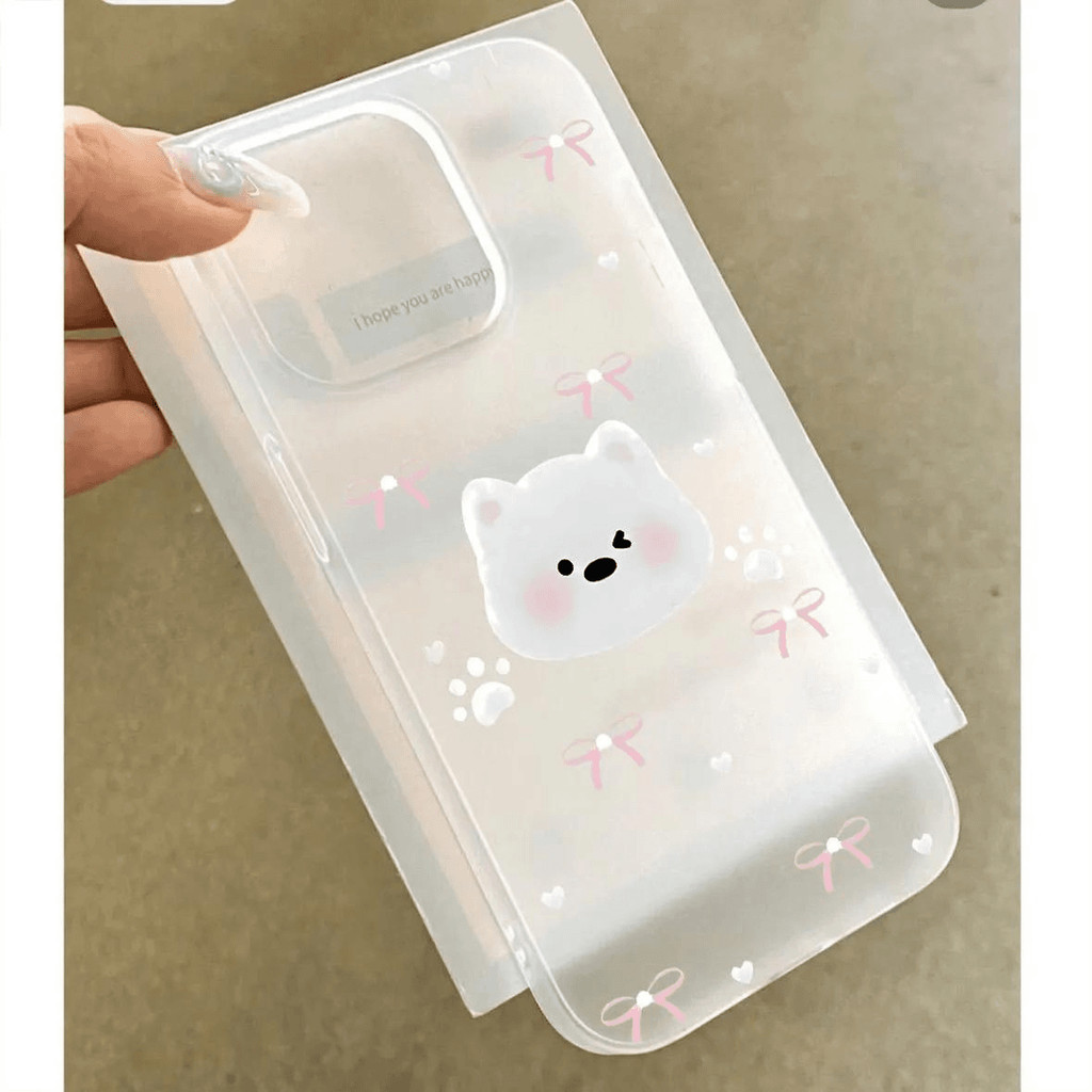 Seni Putih Anak Anjing Imut Casing Infinix 10 Plus  60Pro Plus hot 60i Note 50 Pro Smart 9  I 712 Pl