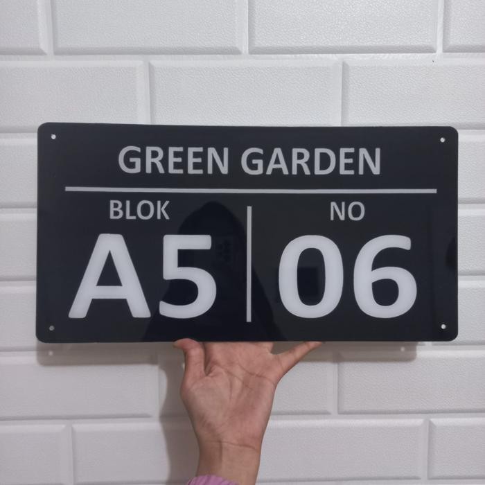 nomor rumah akrilik papan nomor pintu kos papan nama rumah akrilik kode 1441