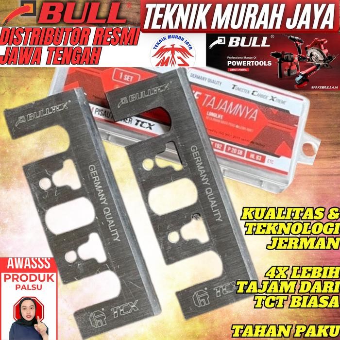 BULL TCX Mata Pisau Mesin Pasah 82 mm Ketam Serut Sugu Planer Kayu *