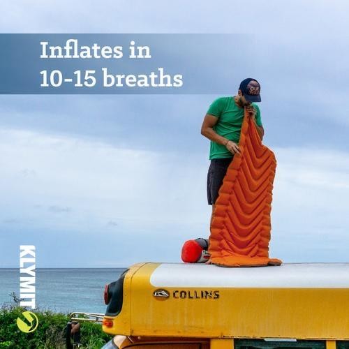 Klymit Insulated Static V Sleeping Pad - Orange - Kasur Matras Tidur Angin Ultralight Hiking