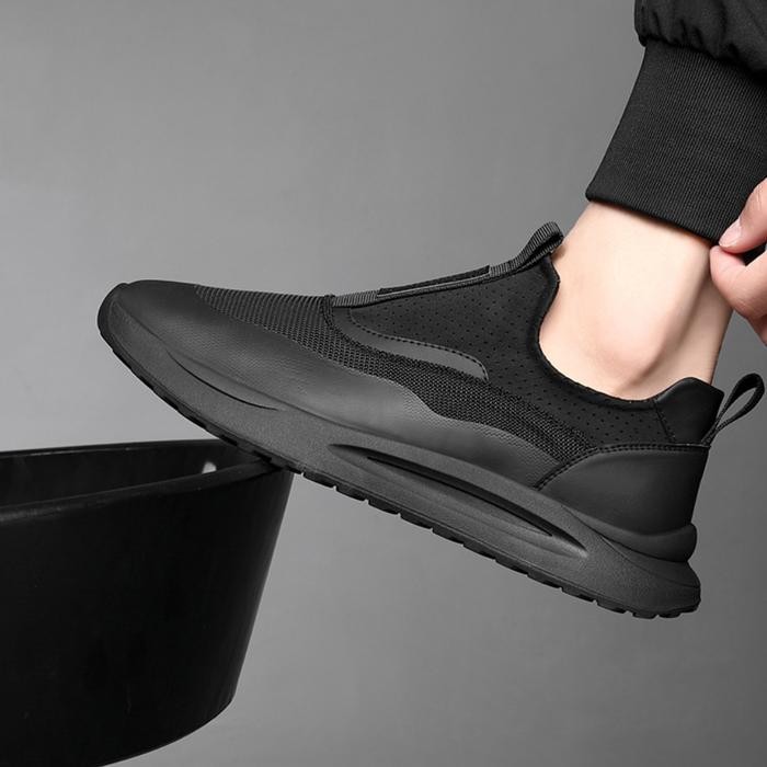 Saint Barkley - Rjt Slip On Black - Sepatu Sneaker Pria Premium - Slip On Black - Sepatu Pria