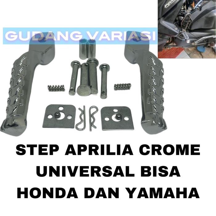 Yollaola.store pijakan step kaki Crome chrome aprilia Universal