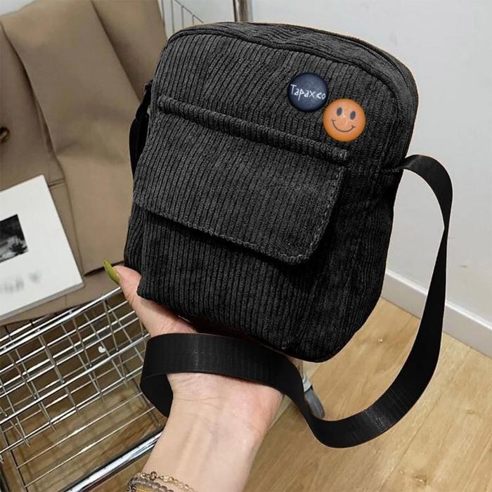 

GV430 SHOCKWAE Tas Selempang Giva - Mini Slingbag Uniseks Tas Pria Wanita Corduroy s Tapax I FREE 2