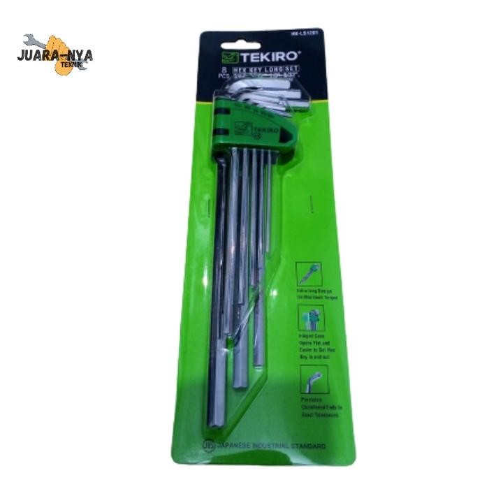 Ready TEKIRO Kunci L Set inch 9pcs / Kunci L inch Set Tekiro Hex Key Long