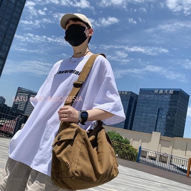 

ZU230 satu alat - kathana 100% canvas tebal premium tas selempang pria TERBATAS