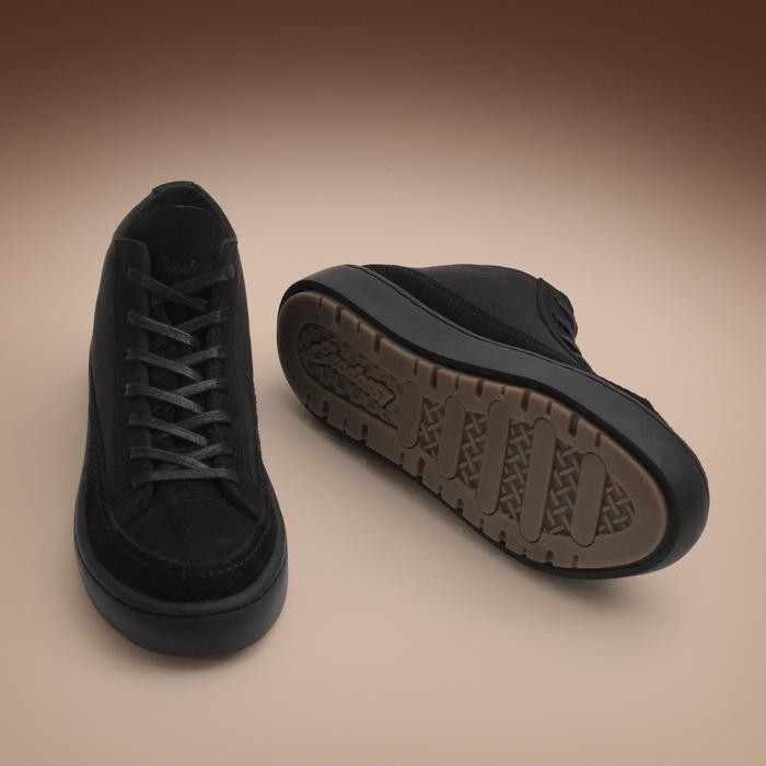 Sepatu Sneakers Kulit Pria Exodos57 New Taxidi Full Black