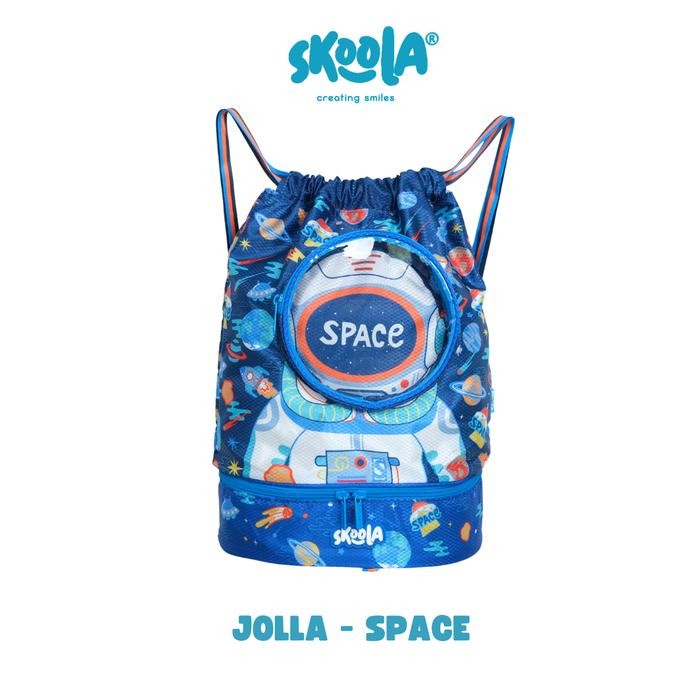 Skoola Tas Ransel Serut Renang Anak Laki - Laki Space Dinosaurus - Jolla Fashion
