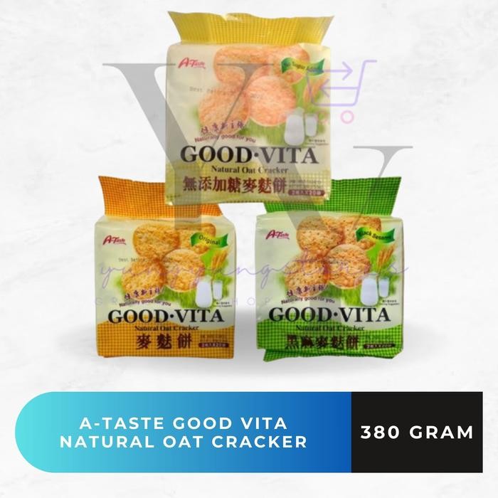 

A-Taste Good Vita Natural Oat Cracker Original / No Sugar Added / Black Sesame 380 Gram