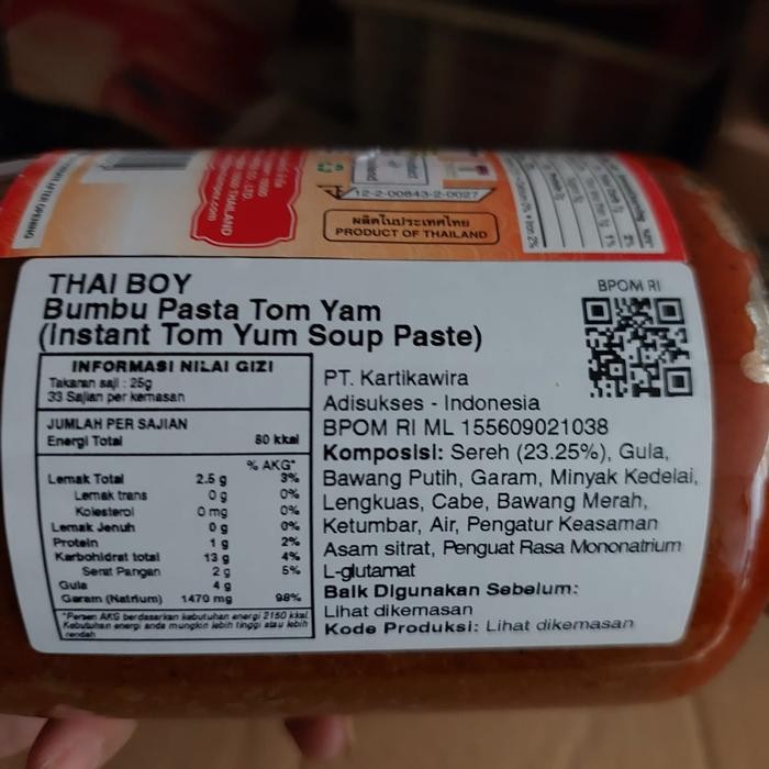 

Thai Boy Tom Yum Soup Paste / Bumbu Tomyum / Tomyam 825 Gram