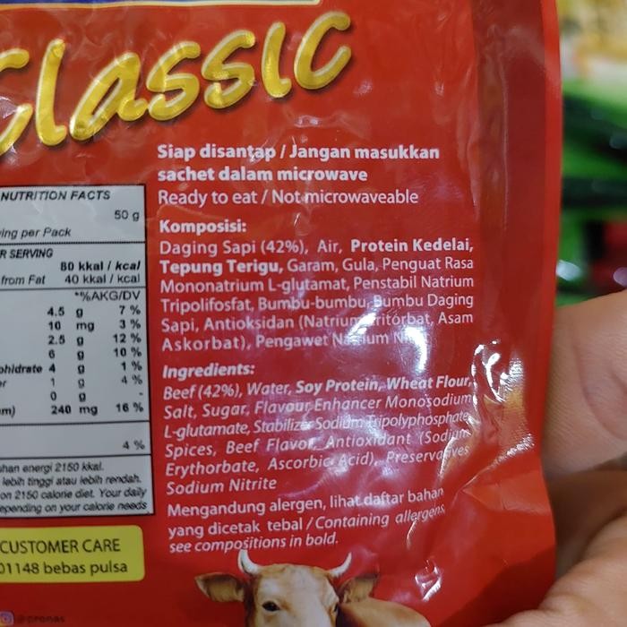 

Pronas Corned Beef / Kornet Daging Sapi Sachet 50 Gram