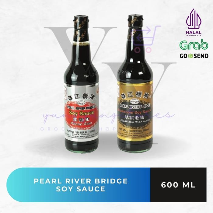 

Pearl River Bridge Mushroom Soy Sauce / Kecap Asin Rasa Jamur 600 Ml