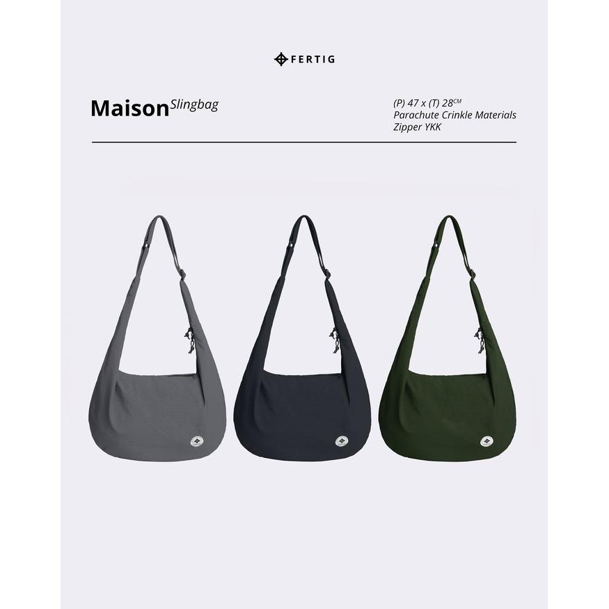 

ZY246 Fertig - Maison Sling Bag - Tas Selempang Pria/Wanita - Tas Sling Bag Pria STOK TERBATAS