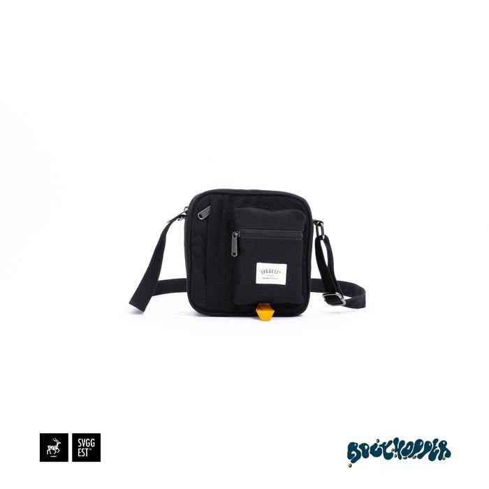 

ZO300 Svggest Rockhopper Mini Sling Bag Black Canvas Slingbag BIG SALE