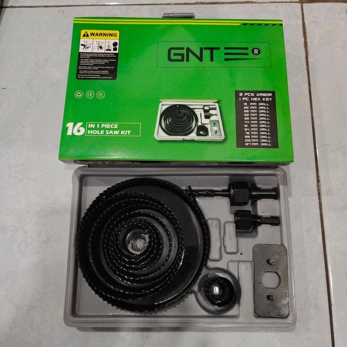 Gnt Hole Saw 16Pcs / Hole Saw Kayu Set 16Pcs Gnt