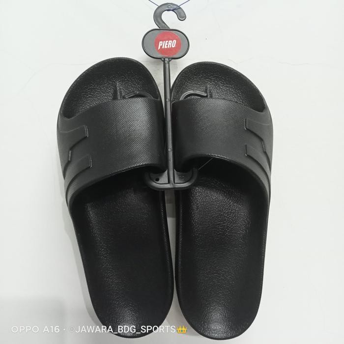 ORIGINAL SENDAL SANDAL SLIDE ON PIERO SKYFIT BLACK HITAM