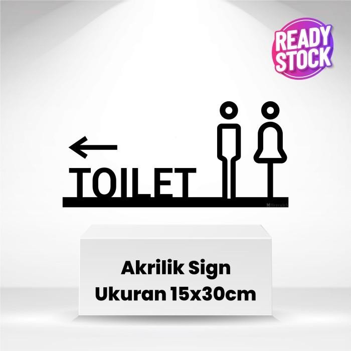 Toilet Sign Akrilik / Tulisan Toilet Akrilik Pasti Ori