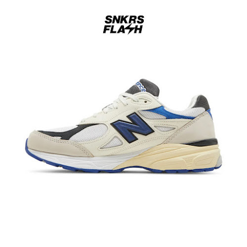 NEW BALANCE 990 V3 MADE IN USA WHITE BLUE Sepatu Sneakers Unisex - M990WB3 - Size 43