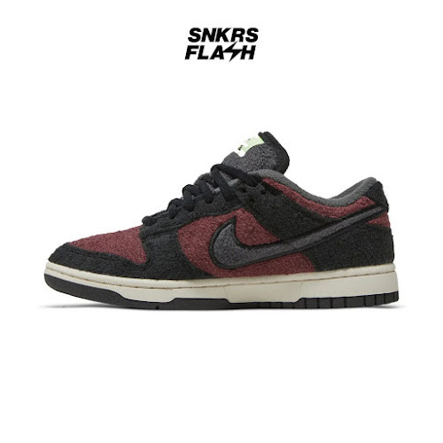 NIKE DUNK LOW SE CC FLACEE BURGUNDY CRUSH Sepatu Sneakers Wanita - DQ7579600 - Size 36.5