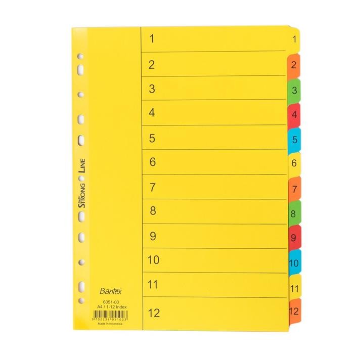 

Pembatas Buku Pembatas Binder Sheet Protector Divider Bantex 6051
