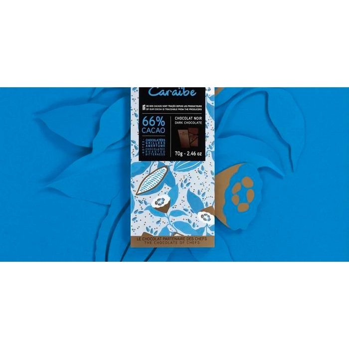 

Valrhona Caraibe 66% Bar 70Gr - Coklat Hitam