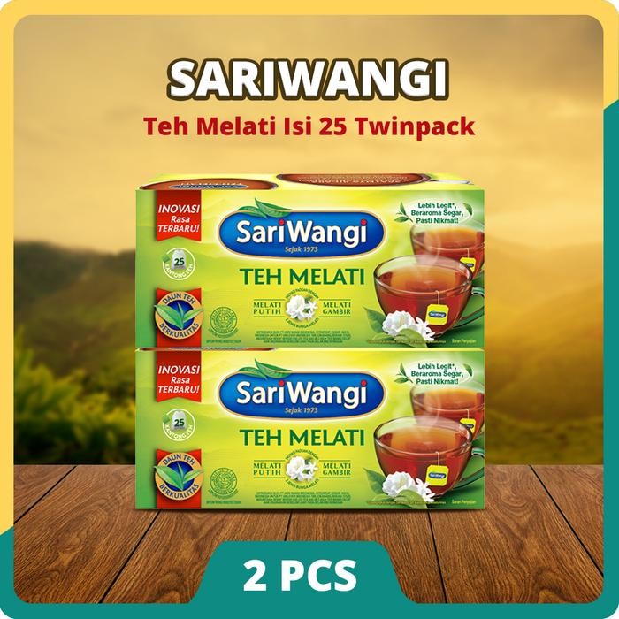 

Lecy.store2 Sariwangi Teh Melati Celup Isi 25 Kantung Twinpack