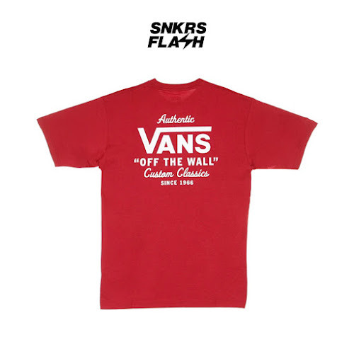 VANS HOLDER ST CLASSIC CARDINAL Baju Lengan Pendek Unisex - VN0A3HZFCAR - Size M