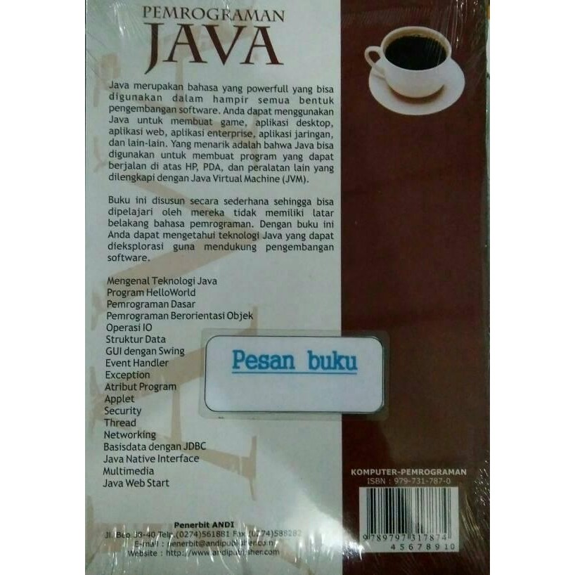 

SALE !!! BUKU PEMROGRAMAN JAVA READYY
