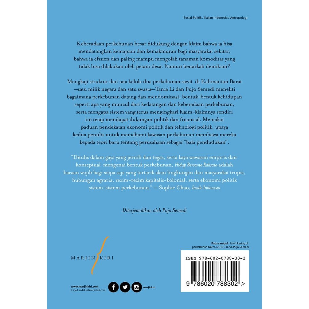 

SALE !!! HIDUP BERSAMA RAKSASA: MANUSIA DAN PENDUDUKAN PERKEBUNAN SAWIT READYY