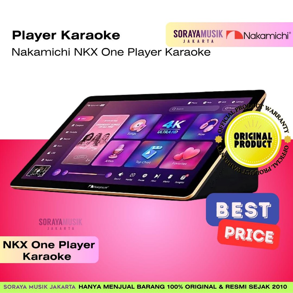 Nakamichi NKX One Player Karaoke | Karaoke Player Touchscreen 2TB | Garansi Produk Resmi | Produk Or