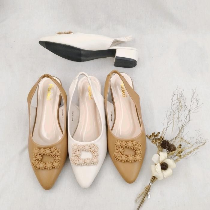 alfa Sepatu Fladeo Kriwil Tali Belakang Sandal Wanita