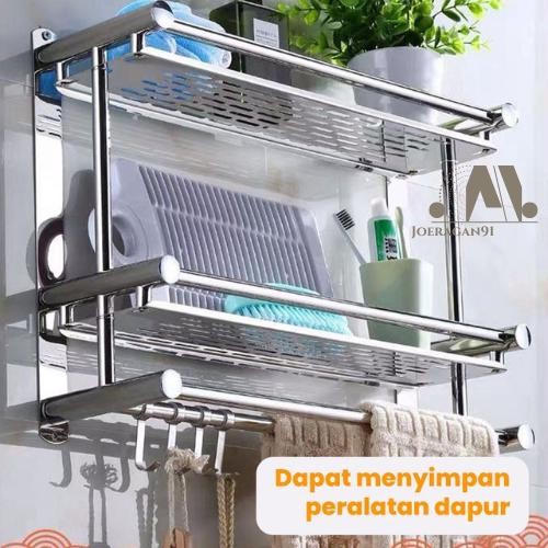 Rak Gantung Kamar Mandi Stainless Steel / Rak Kamar Mandi Stainless