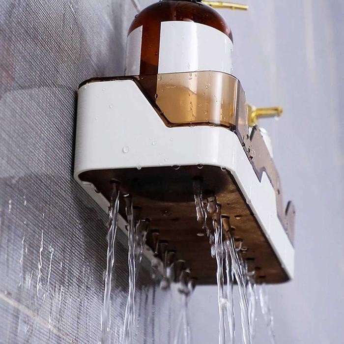 Rak Tempat Sabun Dinding Kamar Mandi Cair Tempel Tembok Plastik Sudut