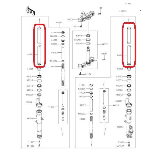 As Shock Depan Kawasaki Ninja Rr Mono Original, Ready Stock