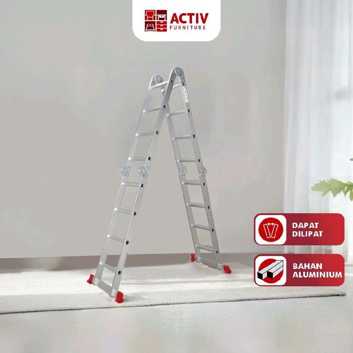 tangga alumunium tangga lipat tangga w tangga panjang tangga 5m alumunium *