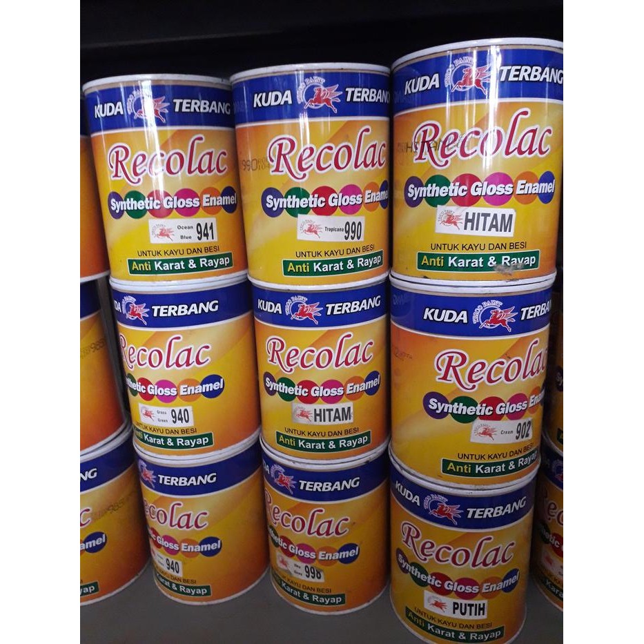 CAT MINYAK RECOLAC KUDA TERBANG 1 KG 1 KILO 1KG KAYU