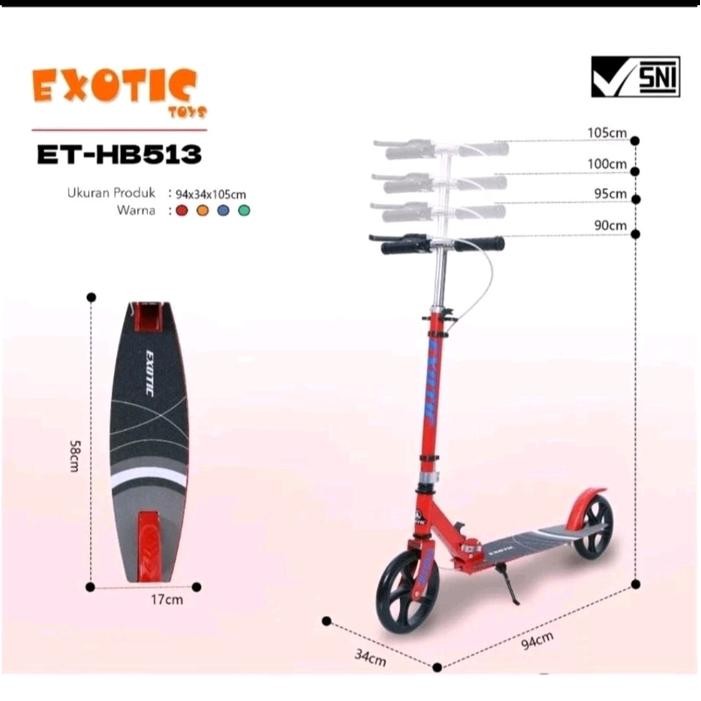 Dijamin Ori Scooter Anak Dewasa Exotic Et Hb 312 Hb 313 Hb 513 Hb512 Hb 512 Hb 305 Hb305 St 03 ( Rem