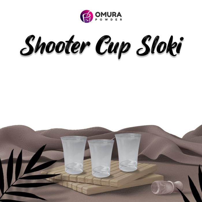 

[SHOOTER CUP] Gelas Tempat Wadah Pudding Panna Cotta Puding Tipe Sloki 10 Pcs Omura Powder